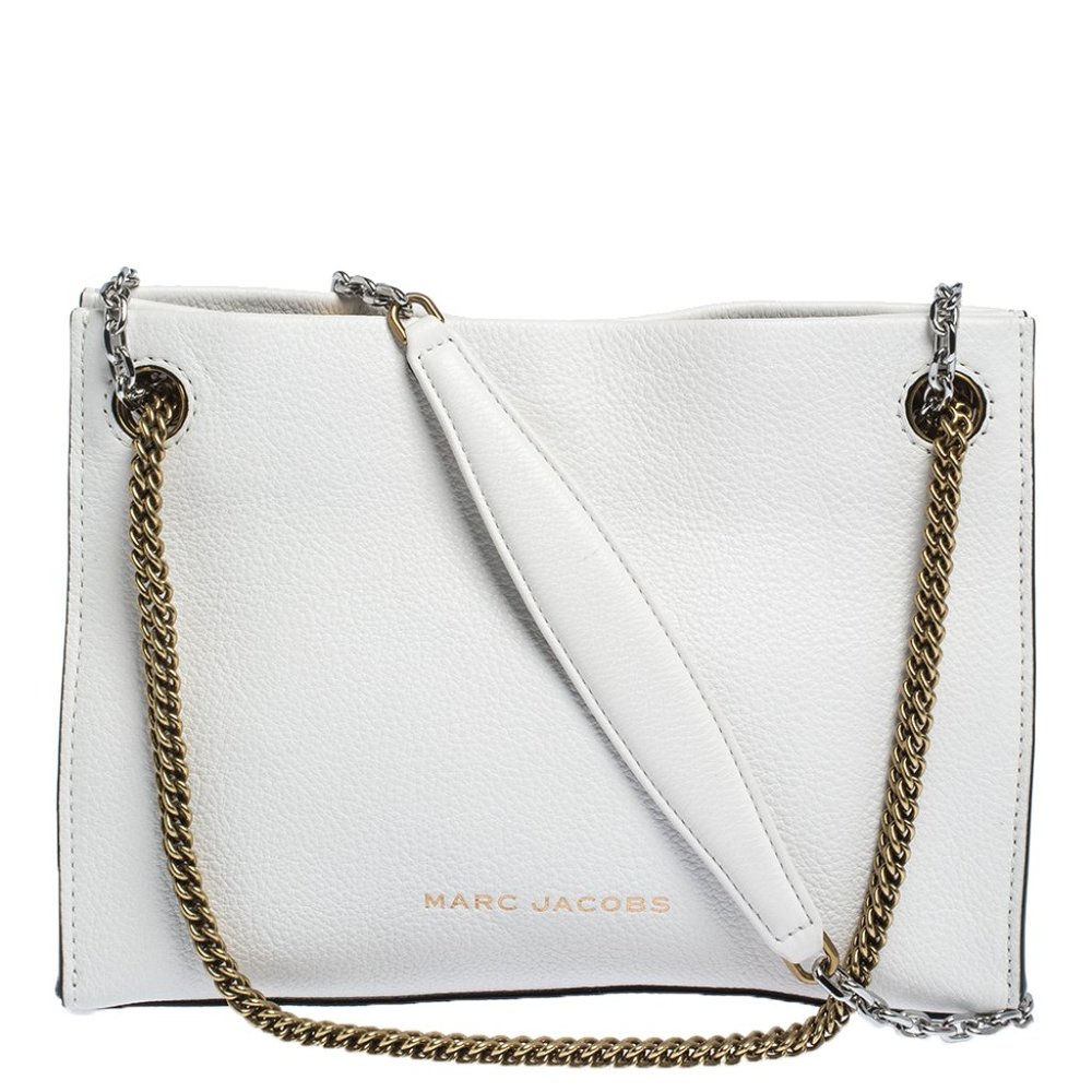Marc Jacobs white leather bag